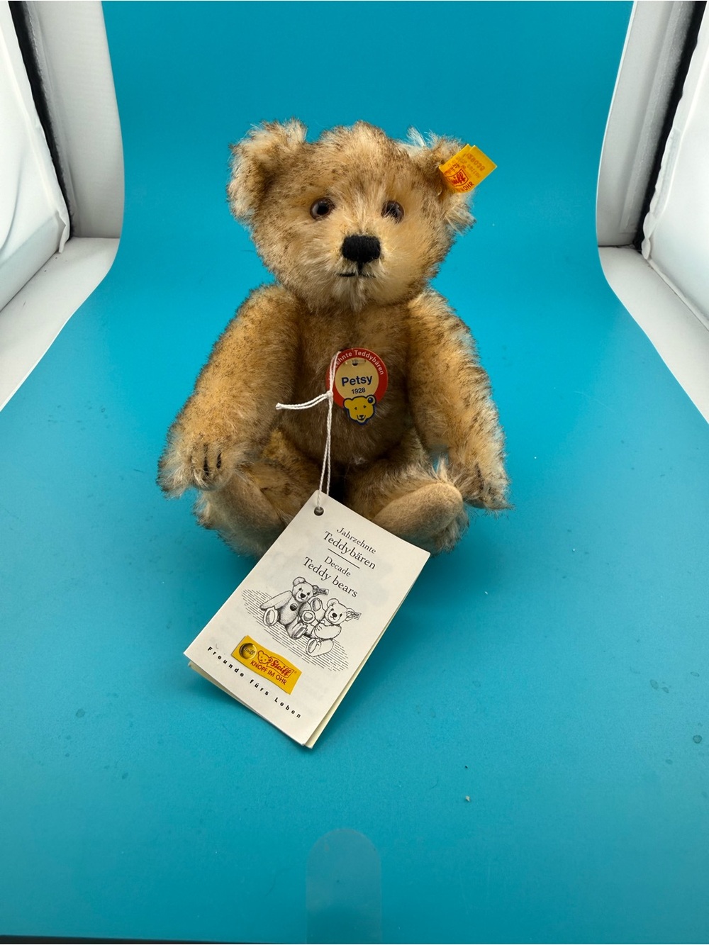 Steiff Petsy 1928 Teddy Bear 029035 Mohair Decade Collection Tags Germany